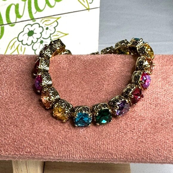 Park Lane Jewelry Light Show Baby Signature Bracelet Rainbow Crystal Gold-Tone - Picture 10 of 15